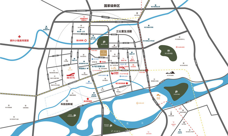南益·松江春晓交通图