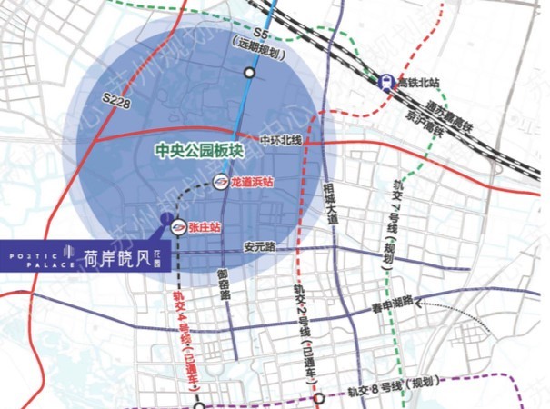 荷岸晓风花园交通图