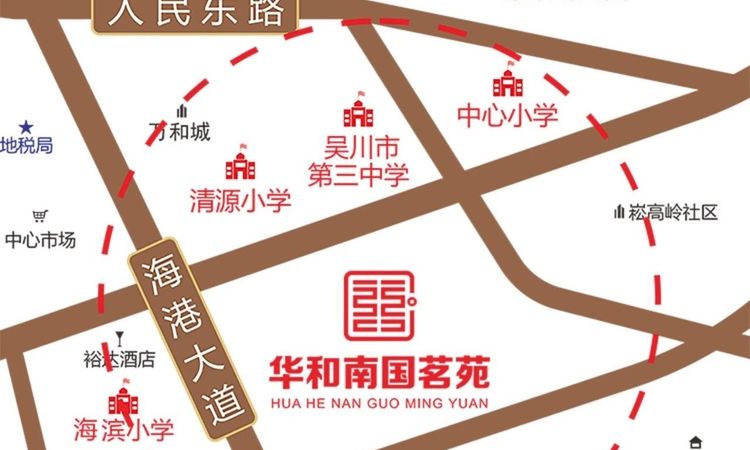 华和南国茗苑交通图