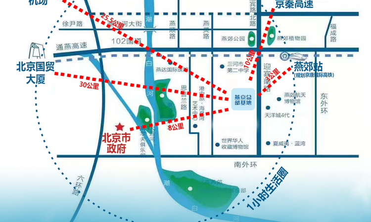 燕京总部基地交通图