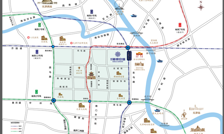 中交海河公馆交通图