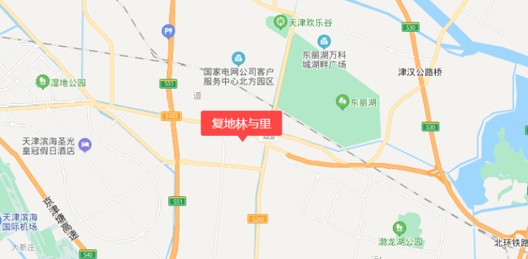 复地林与里交通图