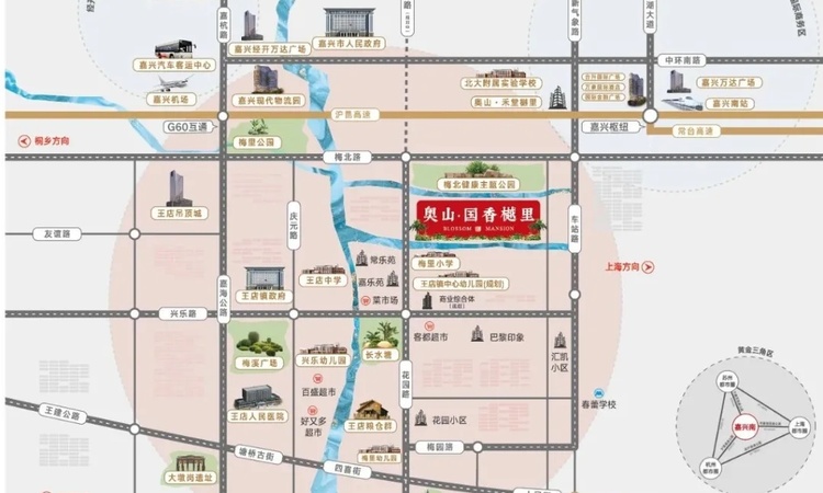 紫城奥山国香樾里交通图