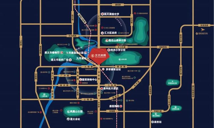 遵义梦想城交通图