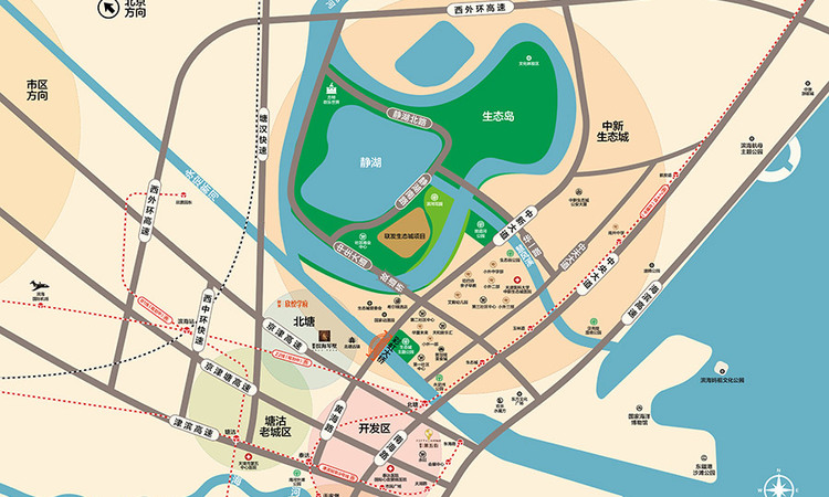 联发静湖壹号交通图