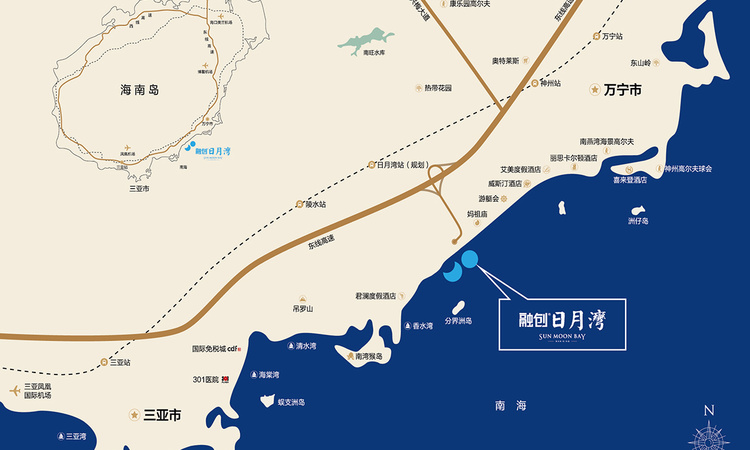 融创日月湾交通图