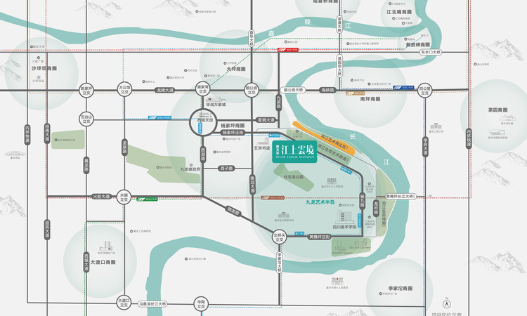 新天泽·江上雲境交通图