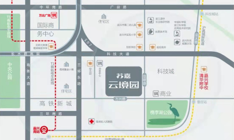 苏嘉云境园交通图