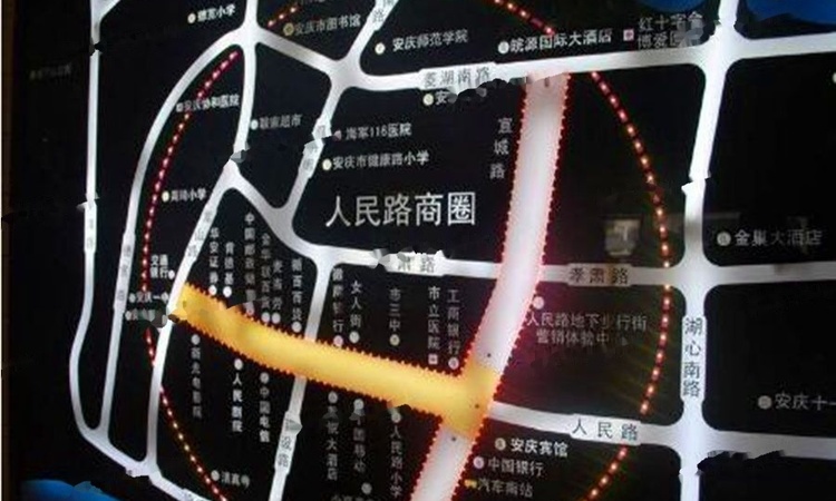 人民路地下步行街交通图