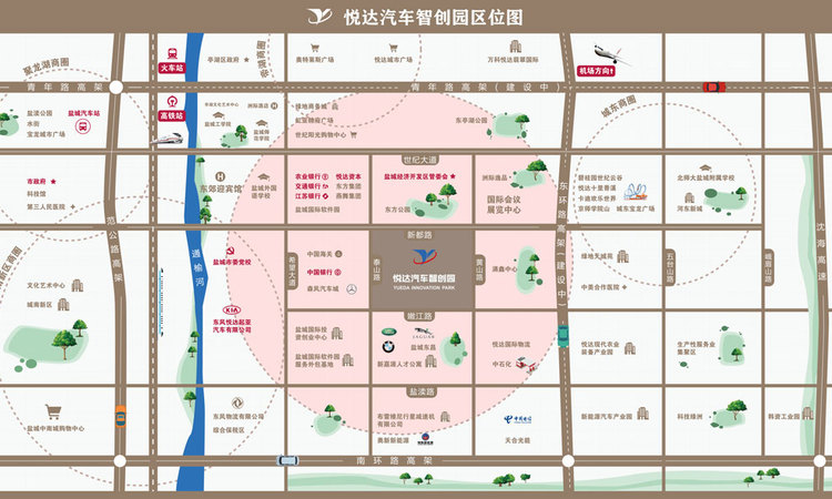 悦达汽车智创园交通图