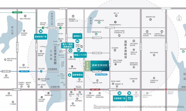 南水高新未来社区交通图
