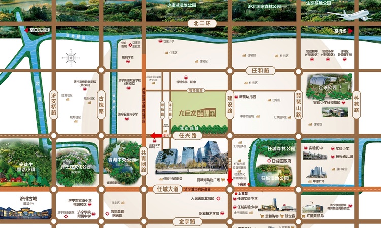 九巨龙·幸福里交通图