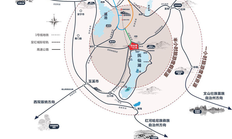 抚仙湖广龙小镇交通图