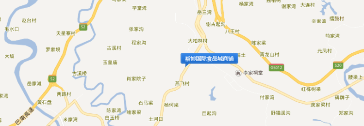 裕博国际食品城商铺交通图