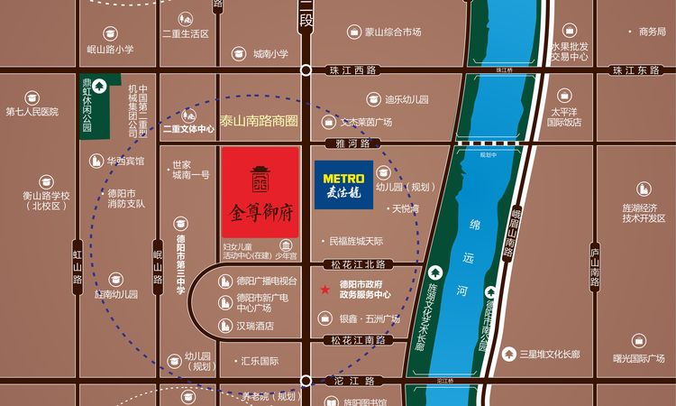 中盛金尊御府交通图