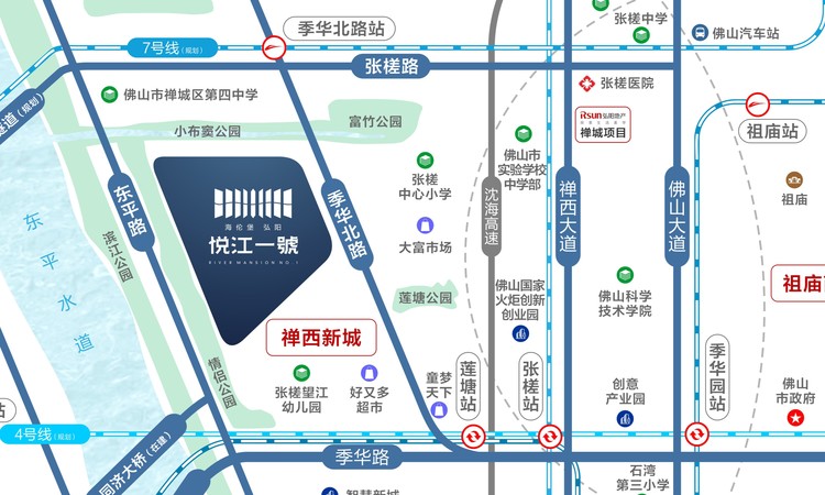 海伦堡弘阳悦江一號交通图