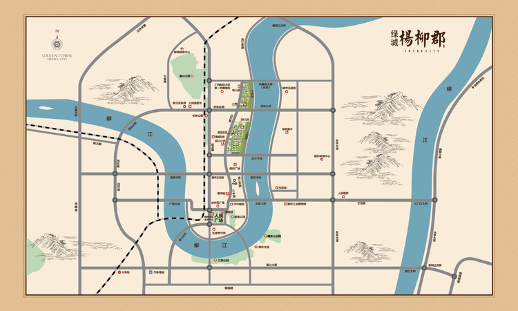 绿城·杨柳郡交通图