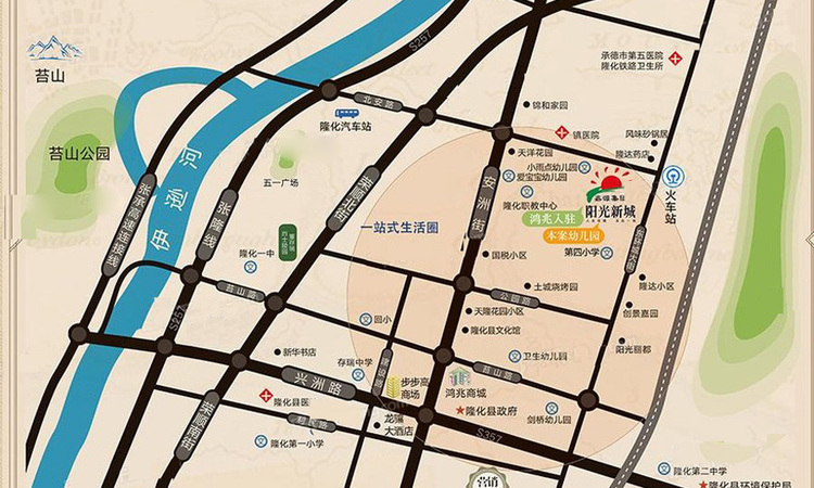 阳光新城交通图