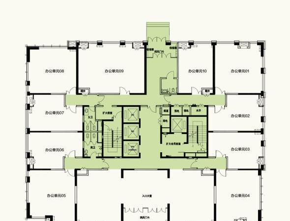 燕京总部基地楼层平面图