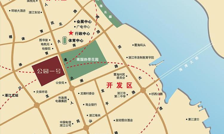 公园一号交通图