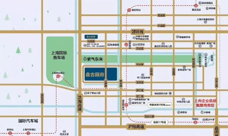 盘古园府交通图