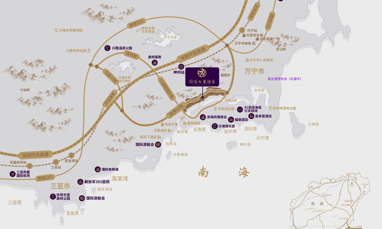国安七星海岸交通图