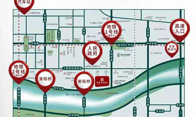 建业·滨河珑府交通图