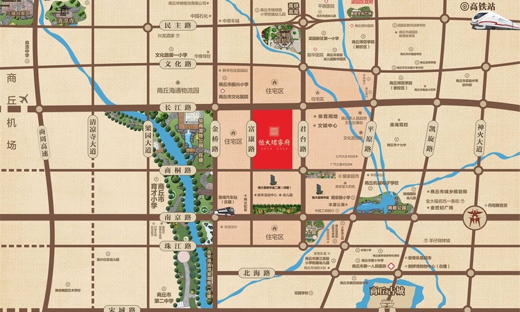 恒大珺睿府交通图