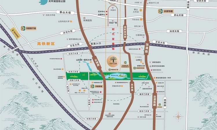 华新时代公园交通图