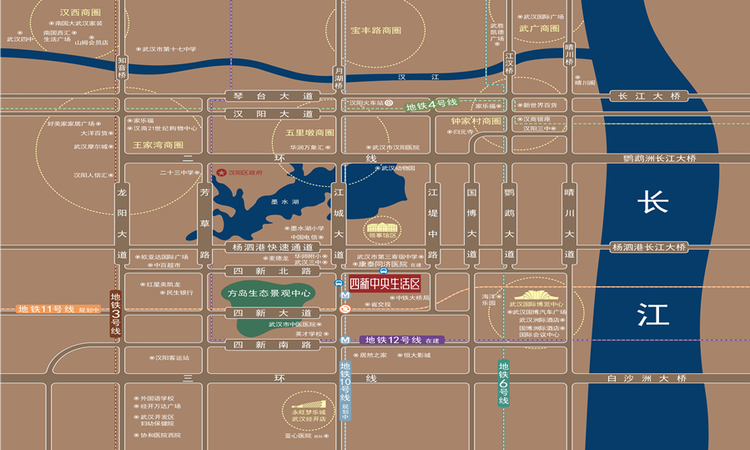 四新中央生活区交通图