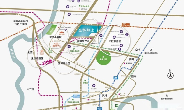 金科岭上交通图