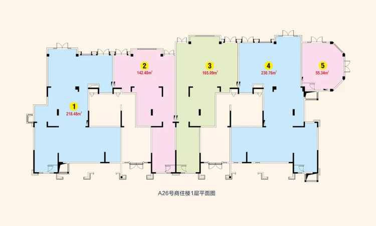 郑东恒大文化旅游城楼层平面图