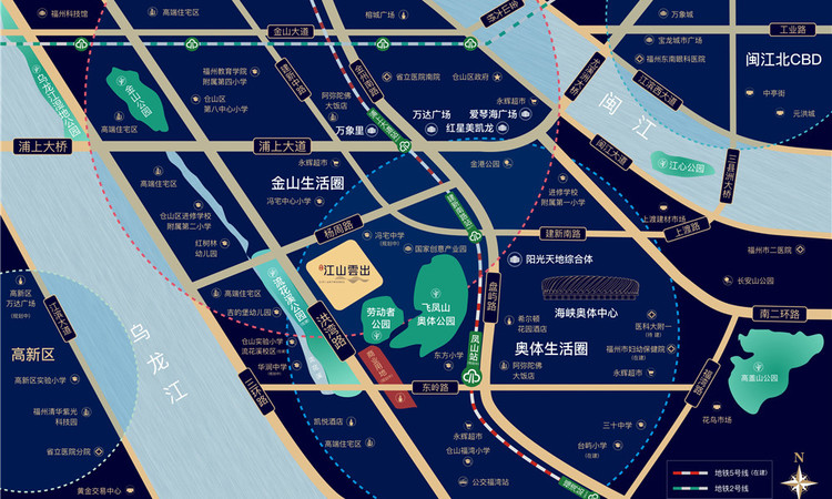 旭辉·江山雲出交通图