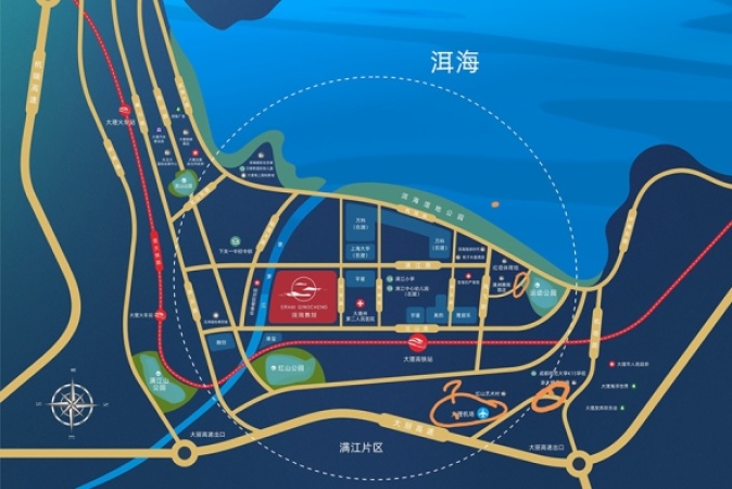 云麓青城·万达广场交通图