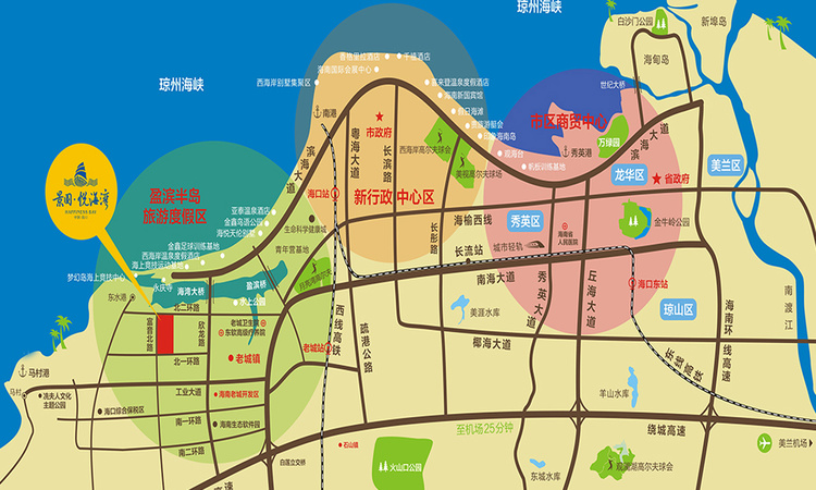 景园悦海湾交通图