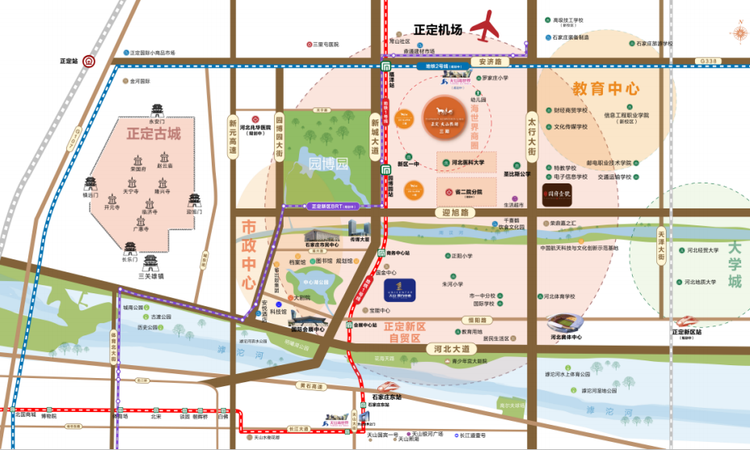 正定熙湖三期交通图