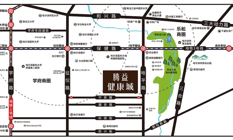 腾益健康城交通图