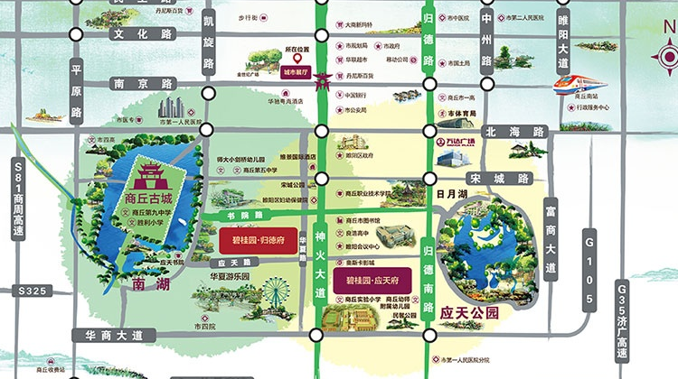商丘碧桂园天悦府交通图