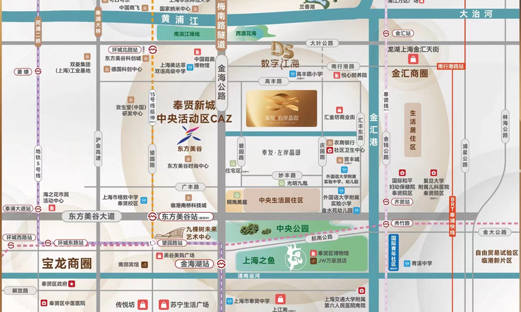  奉发·右岸晶邸交通图