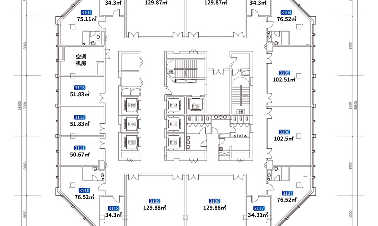 善能大厦楼层平面图