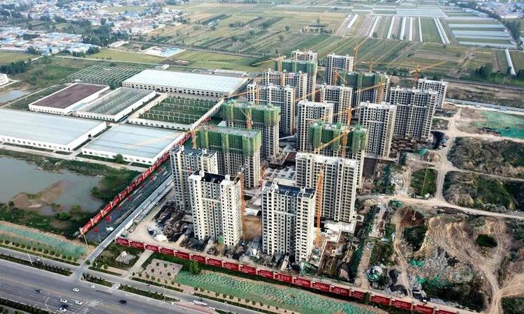 菏泽中铁牡丹城施工进度图