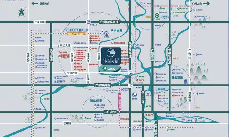 中南云锦交通图