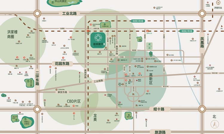 绿城海棠映月交通图