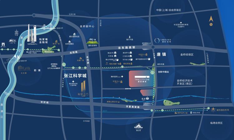 浦发唐城交通图