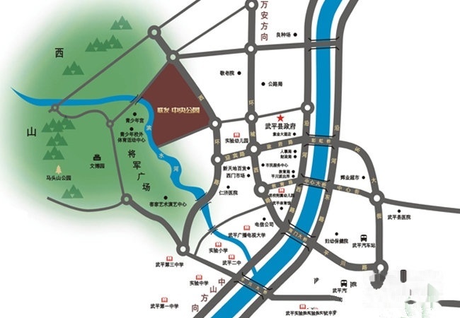 联发中央公园实景图