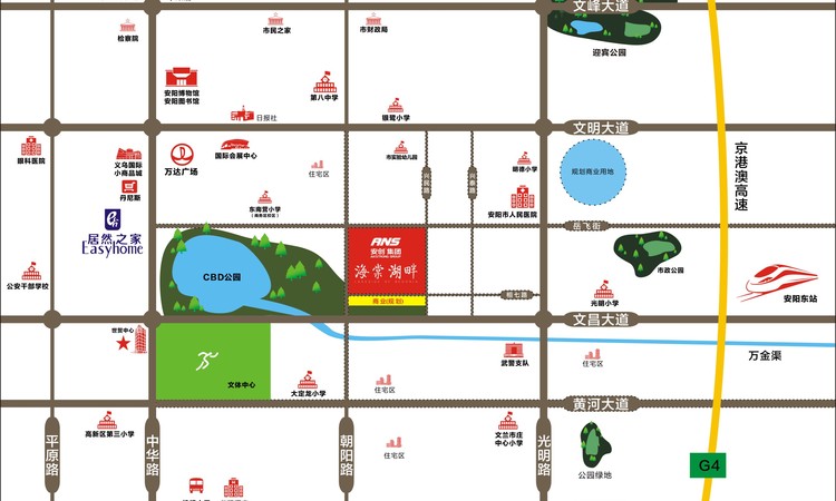 安创海棠湖畔交通图