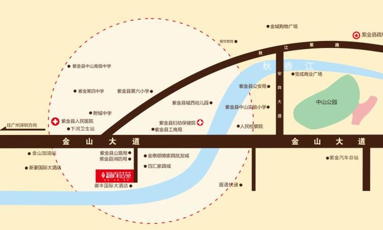 御丰锦尚花苑交通图