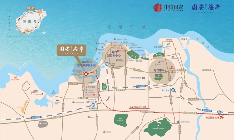 国安海岸交通图