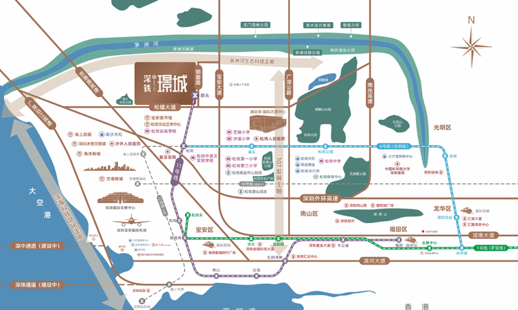 深铁璟城人才房交通图