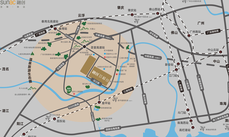 融创玖榕台交通图